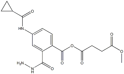 methyl 4-(2-{4-[(cyclopropylcarbonyl)amino]benzoyl}hydrazino)-4-oxobutanoate Structure