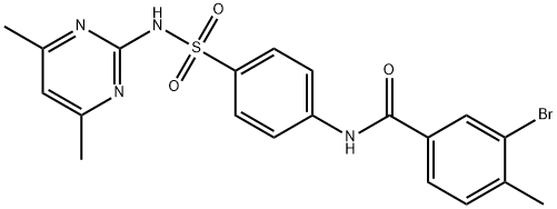 3-bromo-N-(4-{[(4,6-dimethyl-2-pyrimidinyl)amino]sulfonyl}phenyl)-4-methylbenzamide 结构式