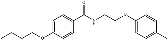4-butoxy-N-[2-(4-methylphenoxy)ethyl]benzamide 化学構造式
