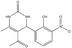2(1H)-Pyrimidinone,5-acetyl-3,4-dihydro-4-(2-hydroxy-3-nitrophenyl)-6-methyl-(9CI),444925-48-8,结构式