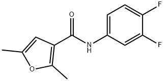 3-Furancarboxamide,N-(3,4-difluorophenyl)-2,5-dimethyl-(9CI) 化学構造式