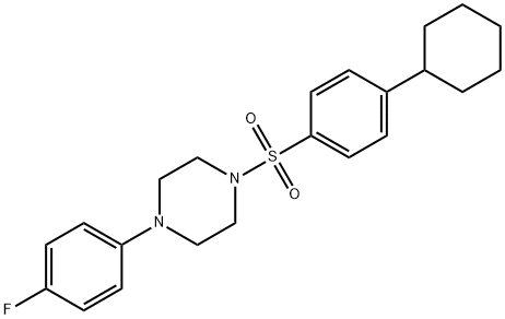 1-[(4-cyclohexylphenyl)sulfonyl]-4-(4-fluorophenyl)piperazine Structure