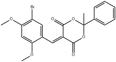 445405-47-0 5-(5-bromo-2,4-dimethoxybenzylidene)-2-methyl-2-phenyl-1,3-dioxane-4,6-dione