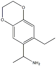 1,4-Benzodioxin-6-methanamine,7-ethyl-2,3-dihydro-alpha-methyl-(9CI) 化学構造式