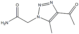 1H-1,2,3-Triazole-1-acetamide,4-acetyl-5-methyl-(9CI) 化学構造式