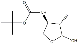 Carbamic acid, [(3S,4S)-tetrahydro-5-hydroxy-4-methyl-3-furanyl]-, 1,1- Structure