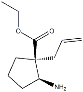 Cyclopentanecarboxylic acid, 2-amino-1-(2-propenyl)-, ethyl ester, (1R,2R)-rel- Struktur
