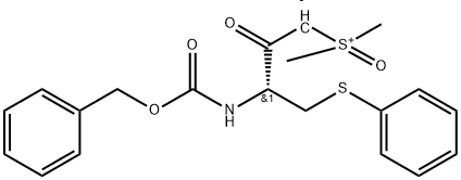 (甲基(氧代)磺酰基)甲烷(R)-3 - (((苄氧基)羰基)氨基)-2-氧代-4-(苯硫基)丁-1,447461-54-3,结构式