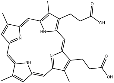 次卟啉IX二氯化氢 结构式