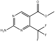 METHYL 2-AMINO-4-(TRIFLUOROMETHYL)PYRIMIDINE-5-CARBOXYLATE Struktur