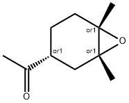 Ethanone, 1-[(1R,3R,6S)-1,6-dimethyl-7-oxabicyclo[4.1.0]hept-3-yl]-, rel- (9CI) Struktur