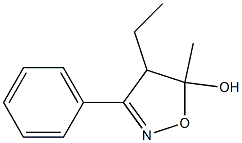 5-Isoxazolol,4-ethyl-4,5-dihydro-5-methyl-3-phenyl-(9CI) 化学構造式