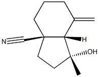 3aH-Indene-3a-carbonitrile,octahydro-1-hydroxy-1-methyl-7-methylene-,(1R,3aR,7aS)-rel-(9CI) 结构式