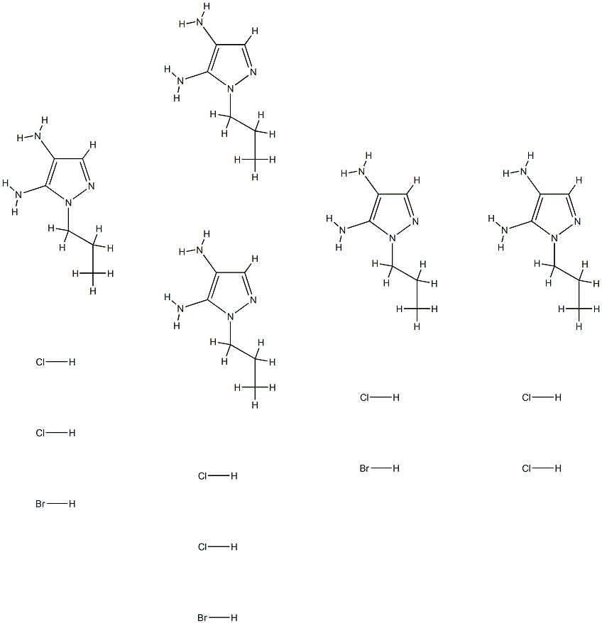 1H-Pyrazole-4,5-diamine,1-propyl-,hydrobromidehydrochloride(5:3:7)(9CI)|