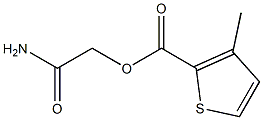 2-Thiophenecarboxylicacid,3-methyl-,2-amino-2-oxoethylester(9CI) 结构式