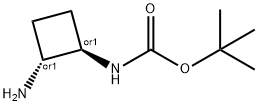 Carbamic acid, [(1R,2R)-2-aminocyclobutyl]-, 1,1-dimethylethyl ester, rel- (9CI) 结构式