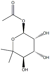 alpha-L-lyxo-Hexopyranose, 6-deoxy-5-C-methyl-, 1-acetate (9CI) Struktur
