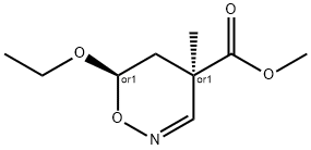 4H-1,2-Oxazine-4-carboxylicacid,6-ethoxy-5,6-dihydro-4-methyl-,methylester,(4R,6R)-rel-(9CI),457657-58-8,结构式