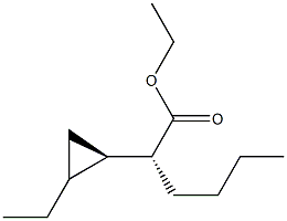 Hexanoic acid, 2-[(1R,2R)-2-ethylcyclopropyl]ethyl ester, rel- (9CI) 化学構造式