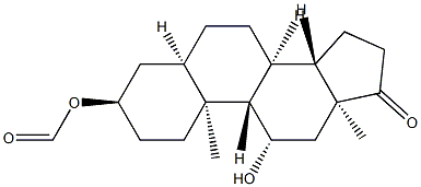 3α-Formyloxy-11β-hydroxy-5β-androstan-17-one,4589-70-2,结构式