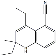 5-Quinolinecarbonitrile,2,4-diethyl-1,2-dihydro-2-methyl-(9CI) 结构式