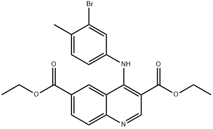 459417-32-4 diethyl 4-(3-bromo-4-methylanilino)quinoline-3,6-dicarboxylate