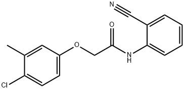 2-(4-chloro-3-methylphenoxy)-N-(2-cyanophenyl)acetamide Struktur
