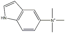 1H-Indol-5-aminium,N,N,N-trimethyl-(9CI) 化学構造式