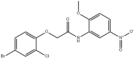 462083-34-7 2-(4-bromo-2-chlorophenoxy)-N-(2-methoxy-5-nitrophenyl)acetamide