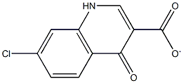 3-Quinolinecarboxylicacid,7-chloro-4-hydroxy-,ion(1-)(9CI) 化学構造式