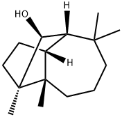 (1R,3aβ,9S)-デカヒドロ-1,5,5,8aβ-テトラメチル-1,4α-メタノアズレン-9-オール 化学構造式