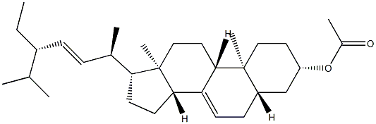 乙酸 ALPHA-波菜甾醇酯, 4651-46-1, 结构式