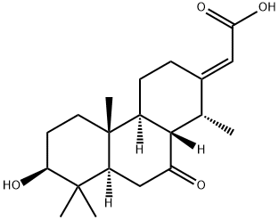 [(1R,2E,4aβ,4bα,7α,8aβ,10aα)-Tetradecahydro-7-hydroxy-1,4b,8,8-tetramethyl-10-oxophenanthren-2-ylidene]acetic acid,468-74-6,结构式