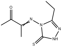2-Butanone,3-[(3-ethyl-1,5-dihydro-5-thioxo-4H-1,2,4-triazol-4-yl)imino]-(9CI) Structure