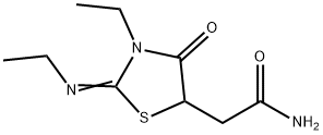 5-Thiazolidineacetamide,3-ethyl-2-(ethylimino)-4-oxo-(9CI),469876-36-6,结构式