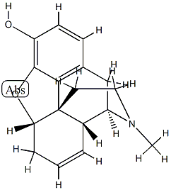 7,8-Didehydro-4,5α-epoxy-17-methylmorphinan-3-ol Struktur