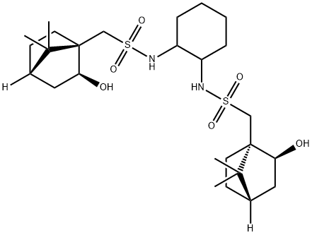 (1R,1'R,2S,2'S,4S,4'S)-N,N'-(1S,2S)-1,2-环己烷二基双[2-羟基-7,7-二甲基二环[2.2.1]庚烷-1-甲烷磺酰胺,470665-33-9,结构式