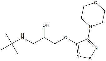 (±)-1-(tert-butylamino)-3-[[4-(morpholin-4-yl)-1,2,5-thiadiazol-3-yl]oxy]propan-2-ol Struktur