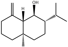 (1S,8aβ)-デカヒドロ-2α-イソプロピル-4aβ-メチル-8-メチレンナフタレン-1β-オール 化学構造式