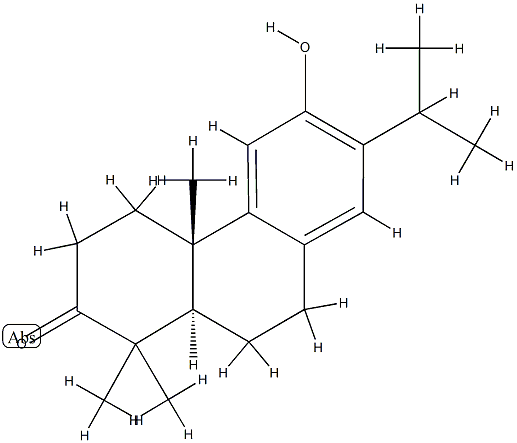 (4aS)-3,4,4a,9,10,10aα-Hexahydro-6-hydroxy-1,1,4a-trimethyl-7-isopropylphenanthren-2(1H)-one Struktur