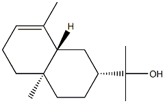 (2R)-1,2,3,4,4a,5,6,8aβ-オクタヒドロ-α,α,4aα,8-テトラメチル-2-ナフタレンメタノール 化学構造式