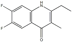 4-Quinolinol,2-ethyl-6,7-difluoro-3-methyl-(9CI) 结构式