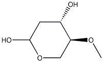 L-threo-Pentopyranose, 2-deoxy-4-O-methyl- (9CI) Struktur