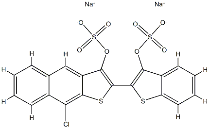9-Chloro-2-[3-(sodiosulfooxy)benzo[b]thiophen-2-yl]naphtho[2,3-b]thiophen-3-ol (sulfuric acid sodium) salt 结构式