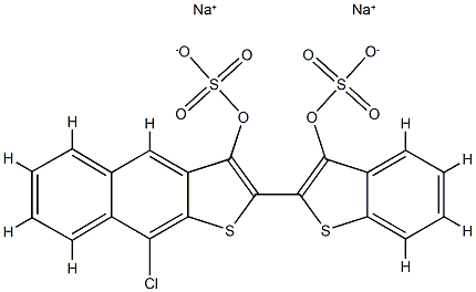 9-Chloro-2-[3-(sodiosulfooxy)benzo[b]thiophen-2-yl]naphtho[2,3-b]thiophen-3-ol (sulfuric acid sodium) salt,4735-07-3,结构式