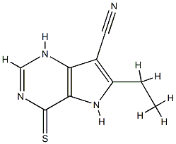 1H-Pyrrolo[3,2-d]pyrimidine-7-carbonitrile,6-ethyl-4,5-dihydro-4-thioxo-(9CI),473998-07-1,结构式