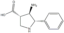 3-Pyrrolidinecarboxylicacid,4-amino-5-phenyl-,(3R,4S,5R)-rel-(9CI),474759-40-5,结构式