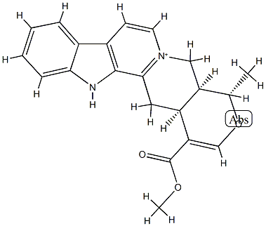 (20α)-3,5,6,16,17-Pentadehydro-16-(methoxycarbonyl)-19α-methyl-18-oxayohimban-4-ium,47485-83-6,结构式