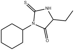 4-Imidazolidinone,3-cyclohexyl-5-ethyl-2-thioxo-(9CI) 化学構造式