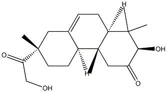 13α-Glycoloyl-3β-hydroxy-13-methylpodocarpa-7-ene-2-one Struktur